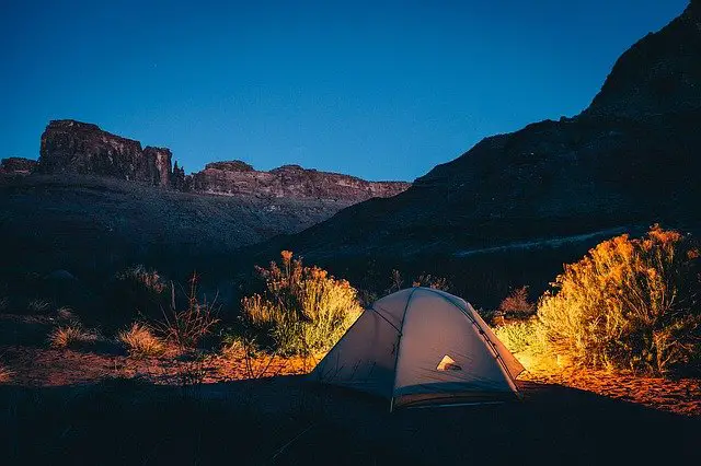 Tent in wilderness