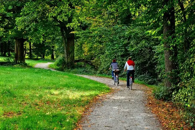 Couple Cycling