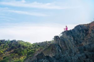 Woman in Cliff