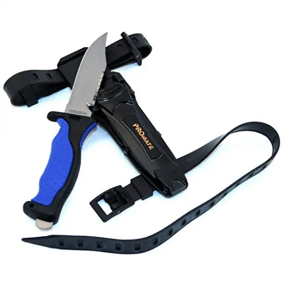 Promate Dive Knife with Black and Blue handle