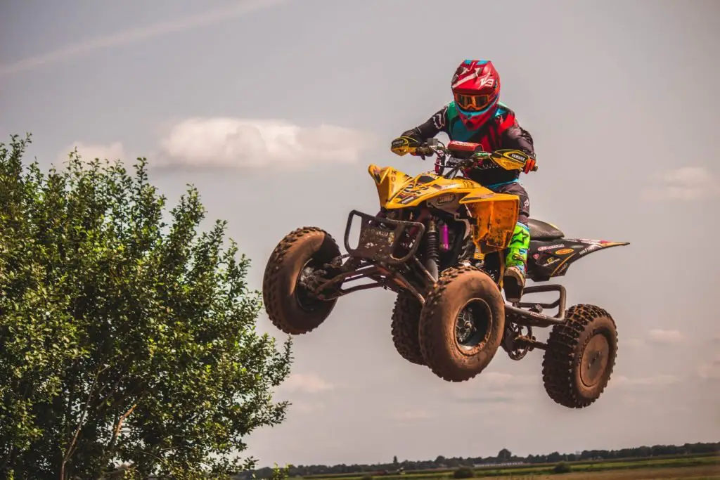 Guy riding an ATV